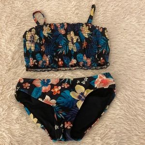 Abercrombie kids tropical print swim bikini